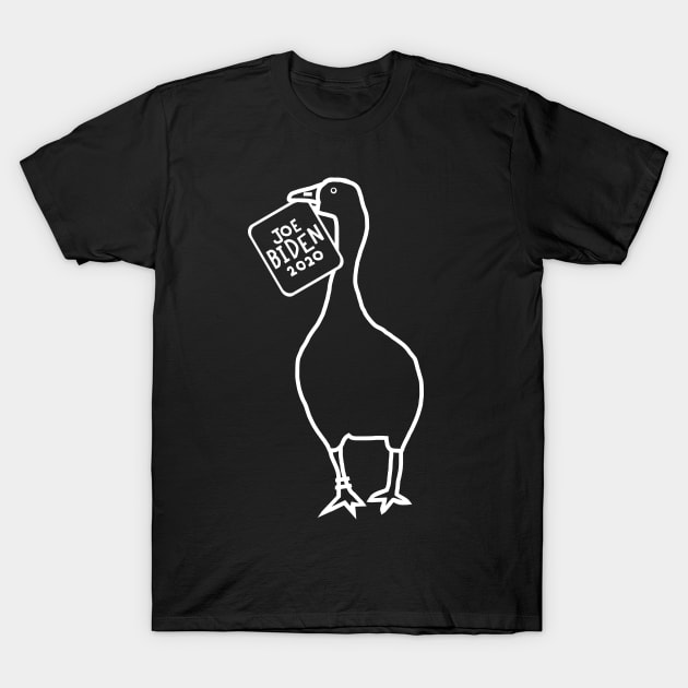 Whiteline Goose with Stolen Joe Biden 2020 Sign T-Shirt by ellenhenryart